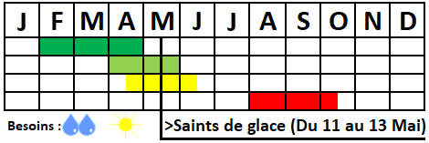 Tableau semis-récolte