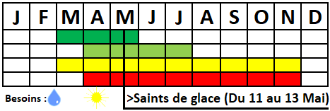 Tableau semis-récolte